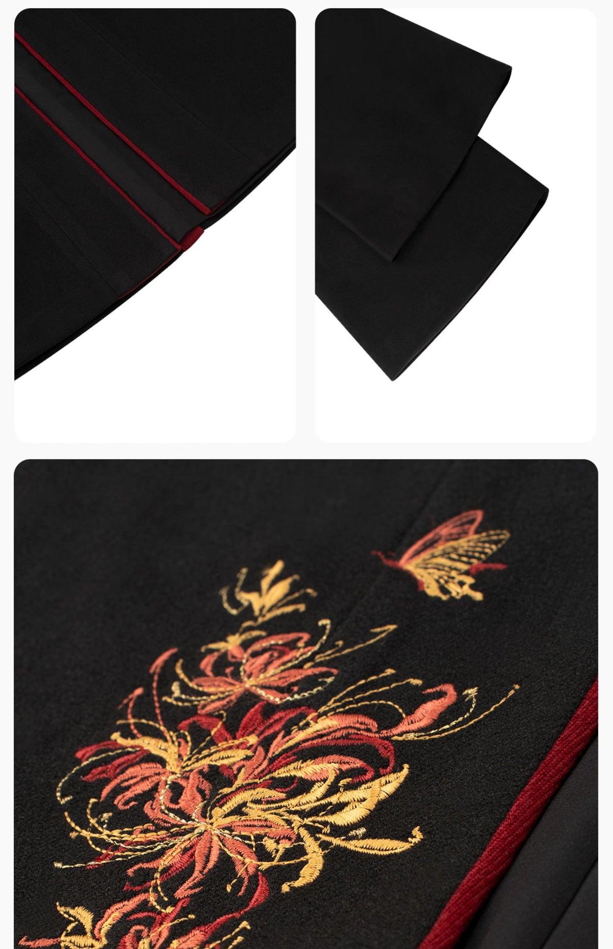 Lantern Flower | Modern 3-Piece San Jian Skirt Set (金灯花)