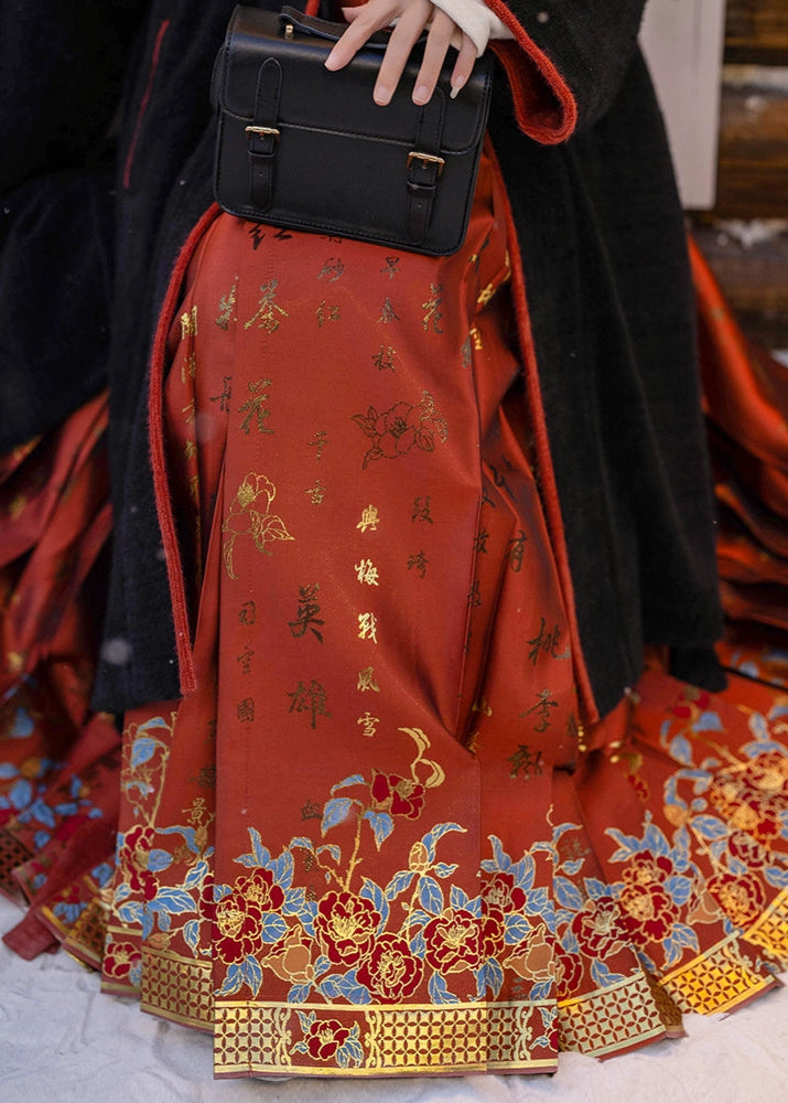 Winter Rose | 3-Piece Ma Mian Set (冬日朱砂痣)