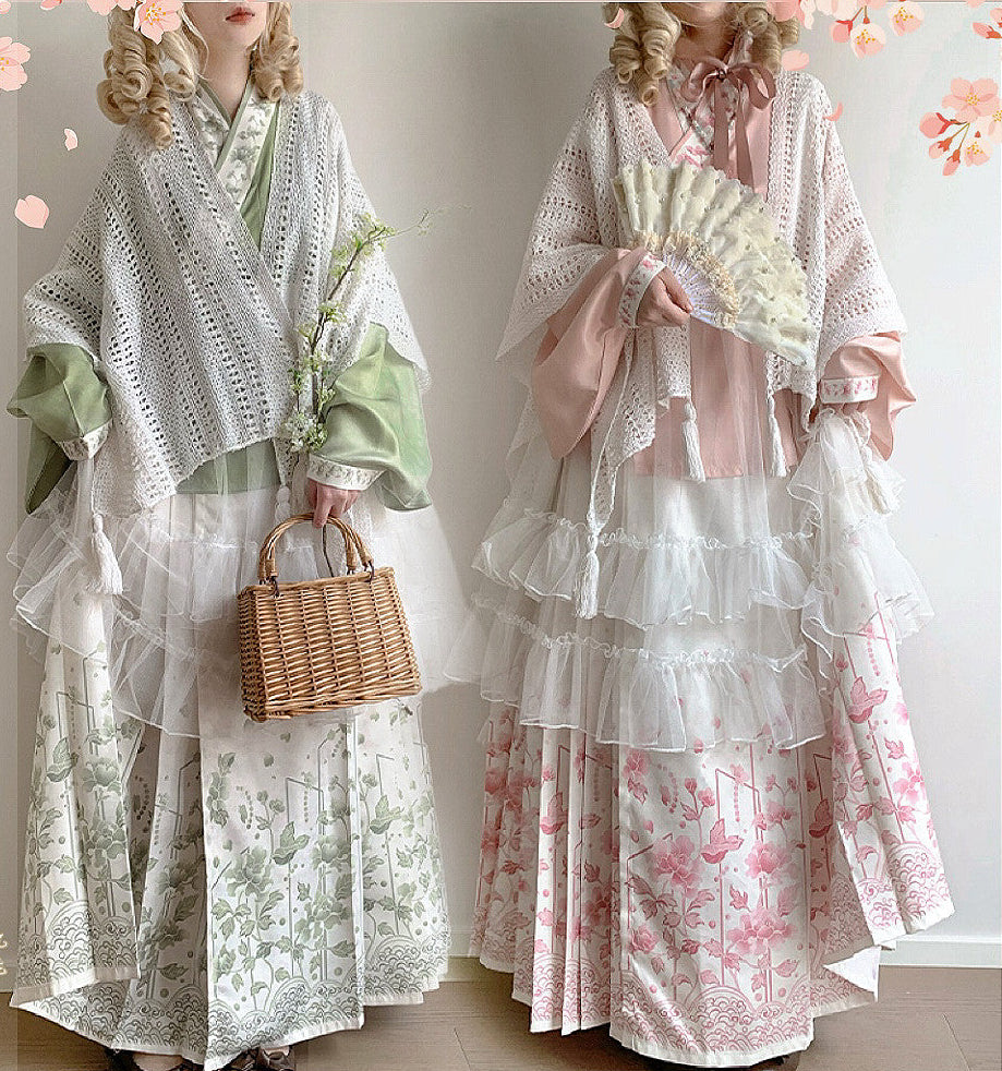 Crystal Rain | 4-Piece Plus Lolita Hanfu (莹雨)