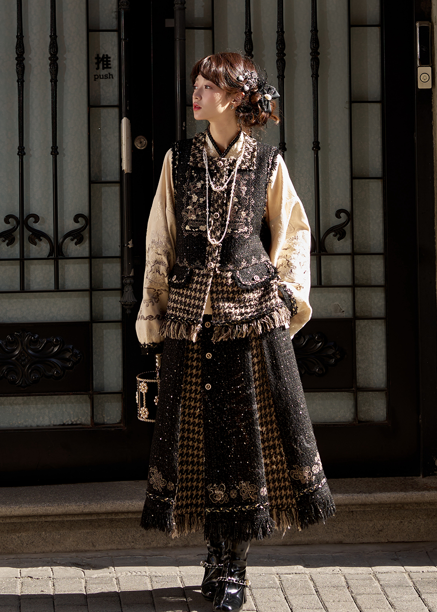 Ink Pine | 3-Piece 2026 New Year Hanfu (金墨松烟)