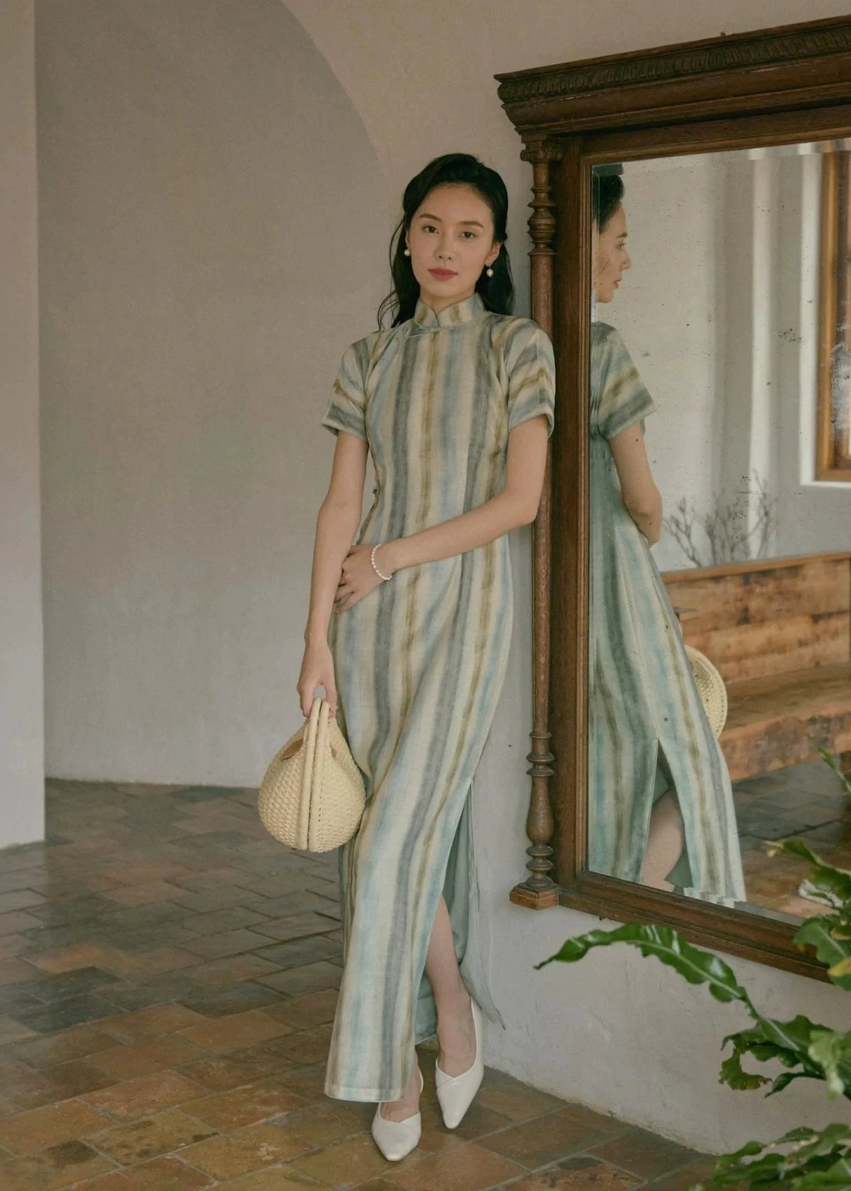 Azure Inkstone | 1930s Hong Kong Style Qipao (南乡子)