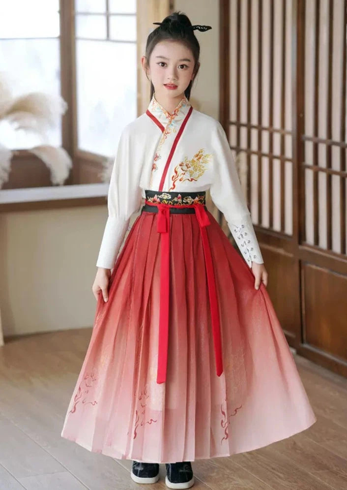 Flame Bird | Kid 3-Pieces Hanfu Set (惊鸿)