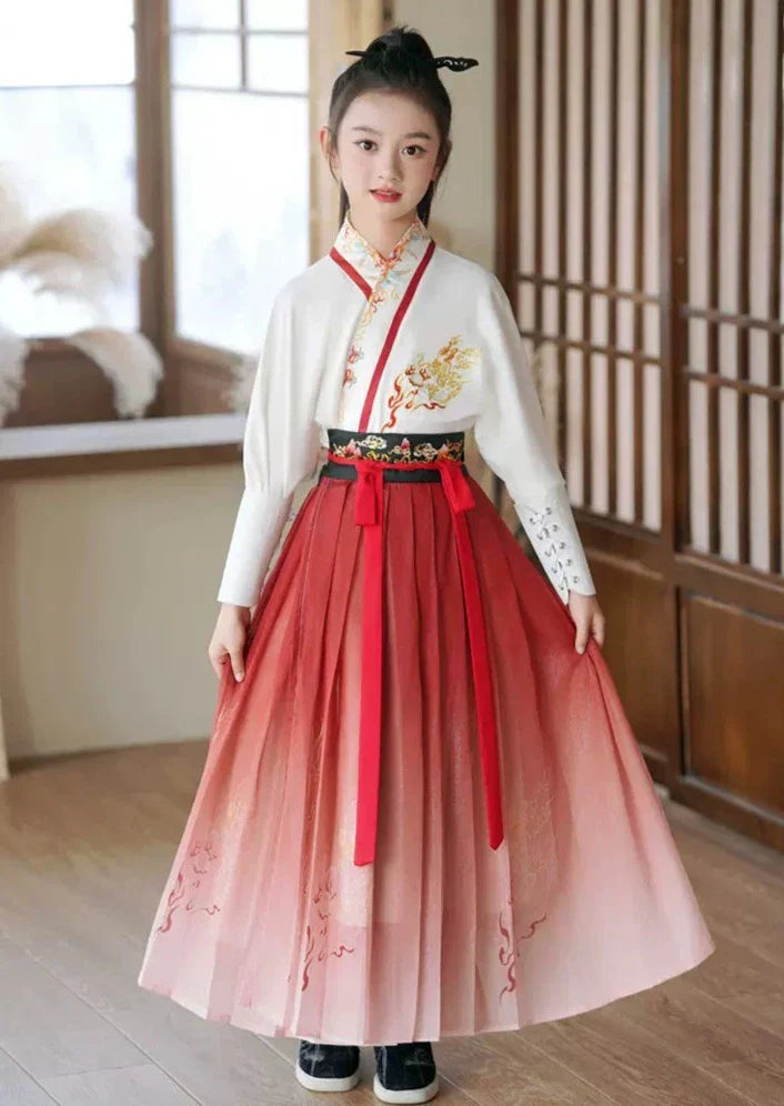 Flame Bird | Kid 3-Pieces Hanfu Set (惊鸿)