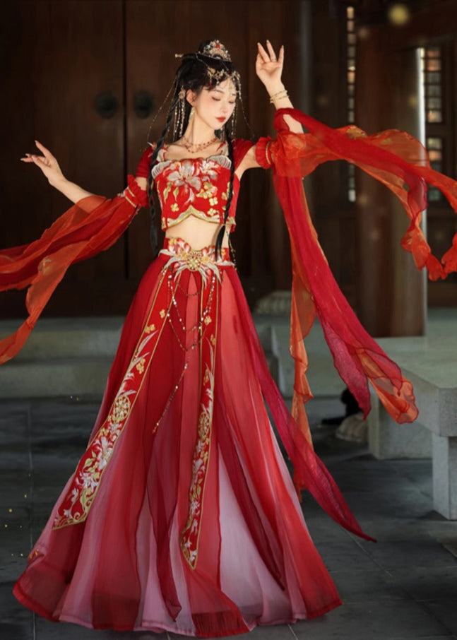 Flying Fairy | 5-Piece West Regions Embroidered Dress (花神)