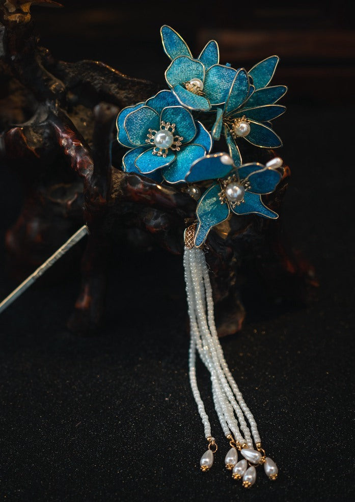 Blue Butterfly | 6-Pieces Fabric Hair Pieces (兰蝶)