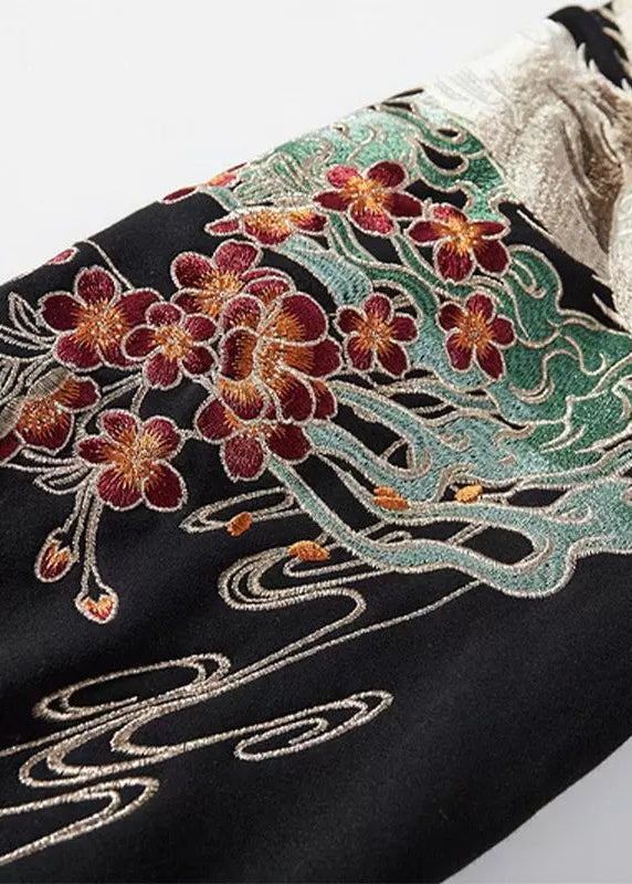 Kitsune | Embroidered Unisex Kimono Fleece Hoodie (九尾狐)