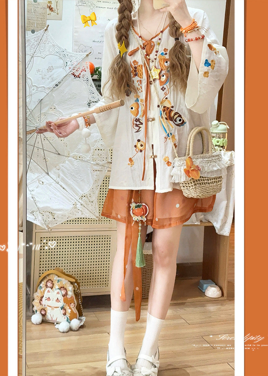 Orange Lantern | 2-Piece Plus Pants Set (小橘灯)