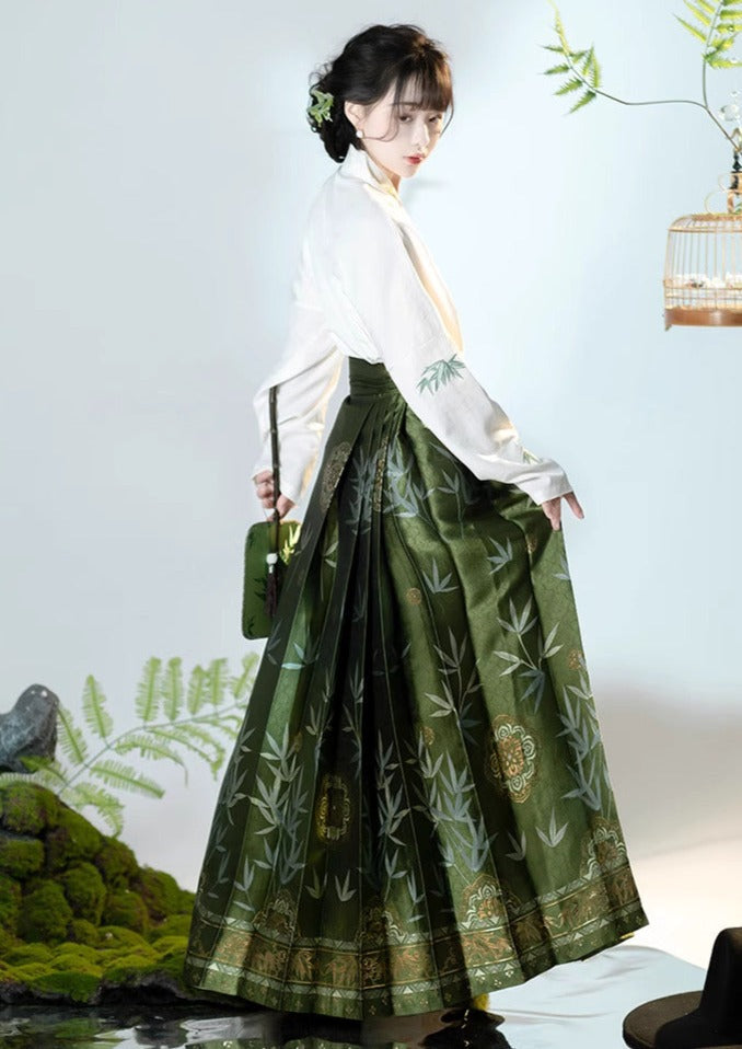 Bamboo Shadow | Modern Ma Mian Skirt (竹影)