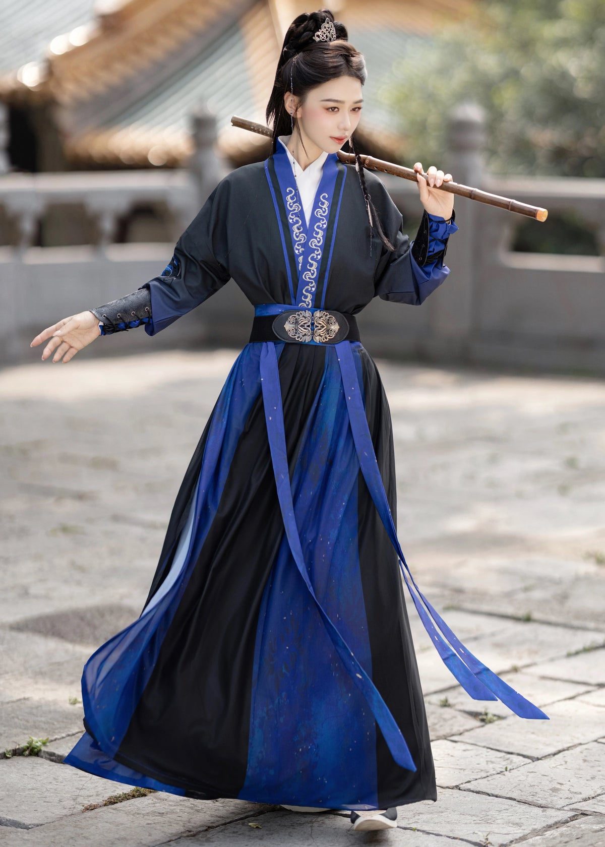 Polvo rojo | Conjunto Hanfu unisex de 5 piezas (红尘赋)