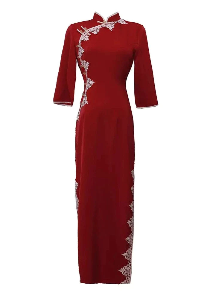 Sapphire | Satin Qipao Dress (宝蓝)