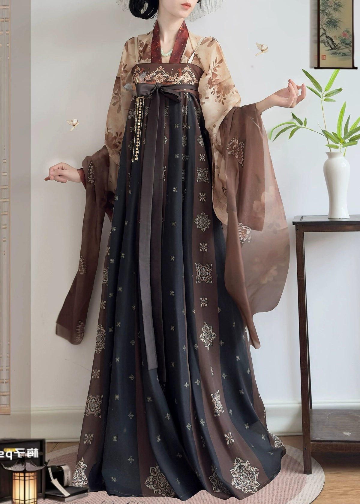 Mediados de verano | Hanfu de 3 piezas más (半夏)