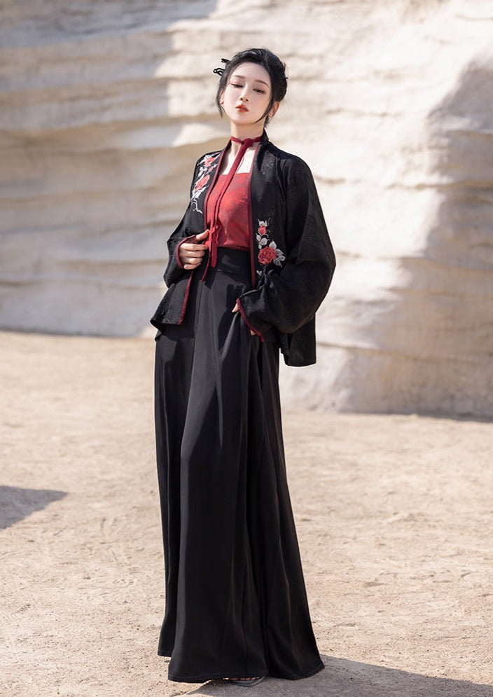 Velvet Rose | Modern 4-Pieces Pants Set (朱砂痣)