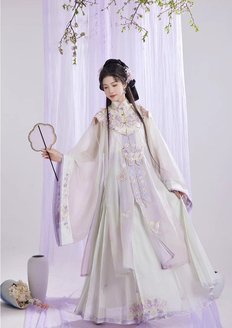 Purple Butterfly | 3-Pieces Embroidered Hanfu (栩栩)