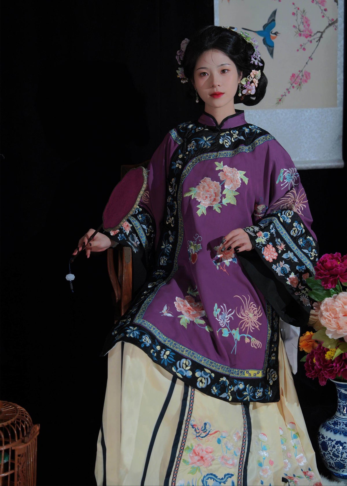 Luna Hazy | Vestido Hanfu Qing de dos piezas (胧月)