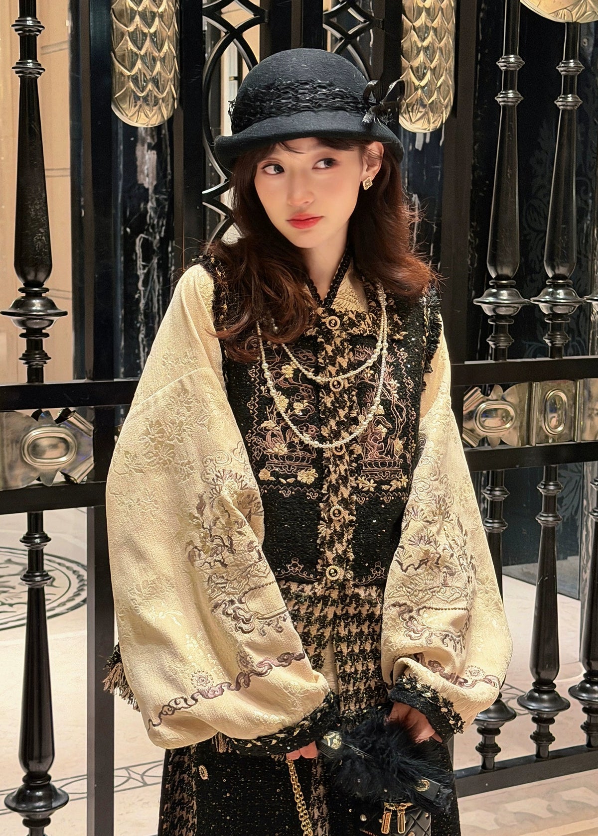 Ink Pine | 3-Piece 2026 New Year Hanfu (金墨松烟)