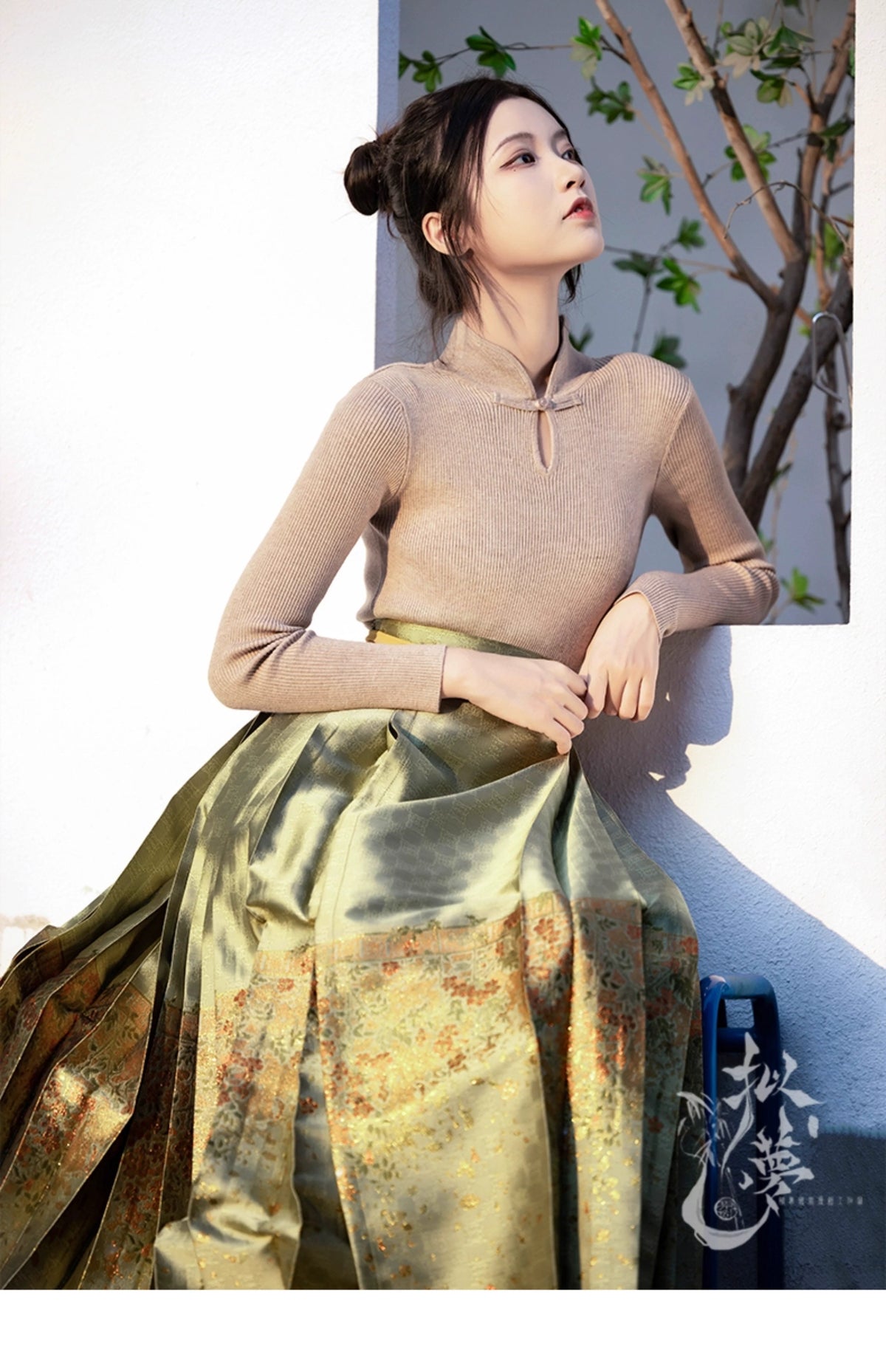 Jade | 9-Colors Mandarin Collar Ribbed Knit Top (落玉盘)