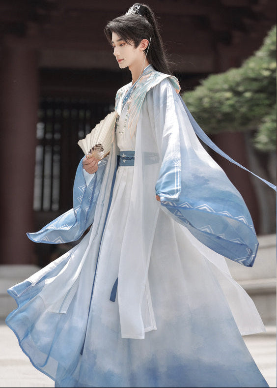 Azure Sky | 4-Piece Unisex Couple Plus Hanfu (碧落)