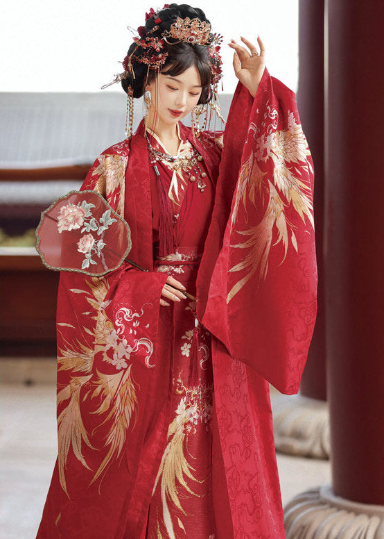 Crane Feathers | 3-Piece Wedding Hanfu (鹤羽红颜)