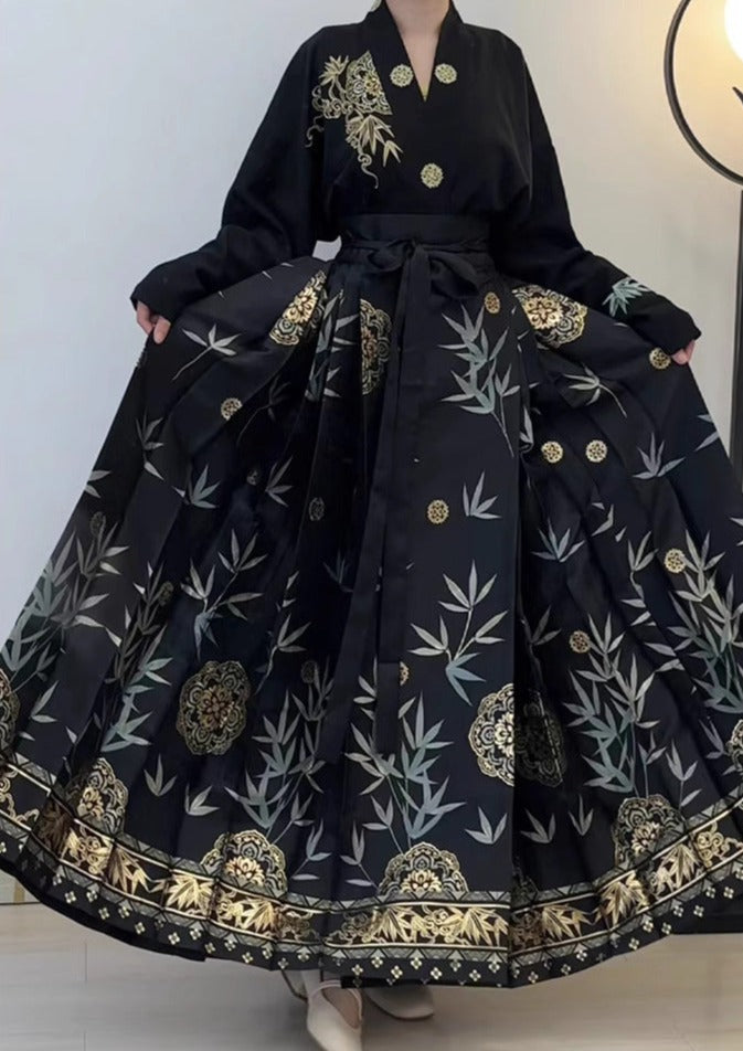 Bamboo Shadow | Modern Ma Mian Skirt Set (竹影)