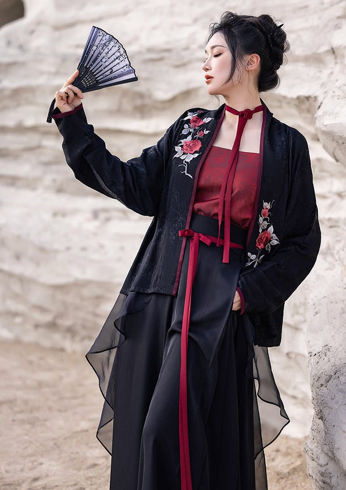 Velvet Rose | Modern 4-Pieces Pants Set (朱砂痣)