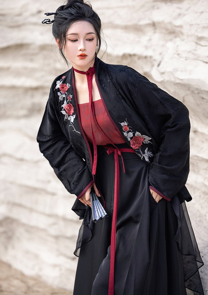 Velvet Rose | Modern 4-Pieces Pants Set (朱砂痣)