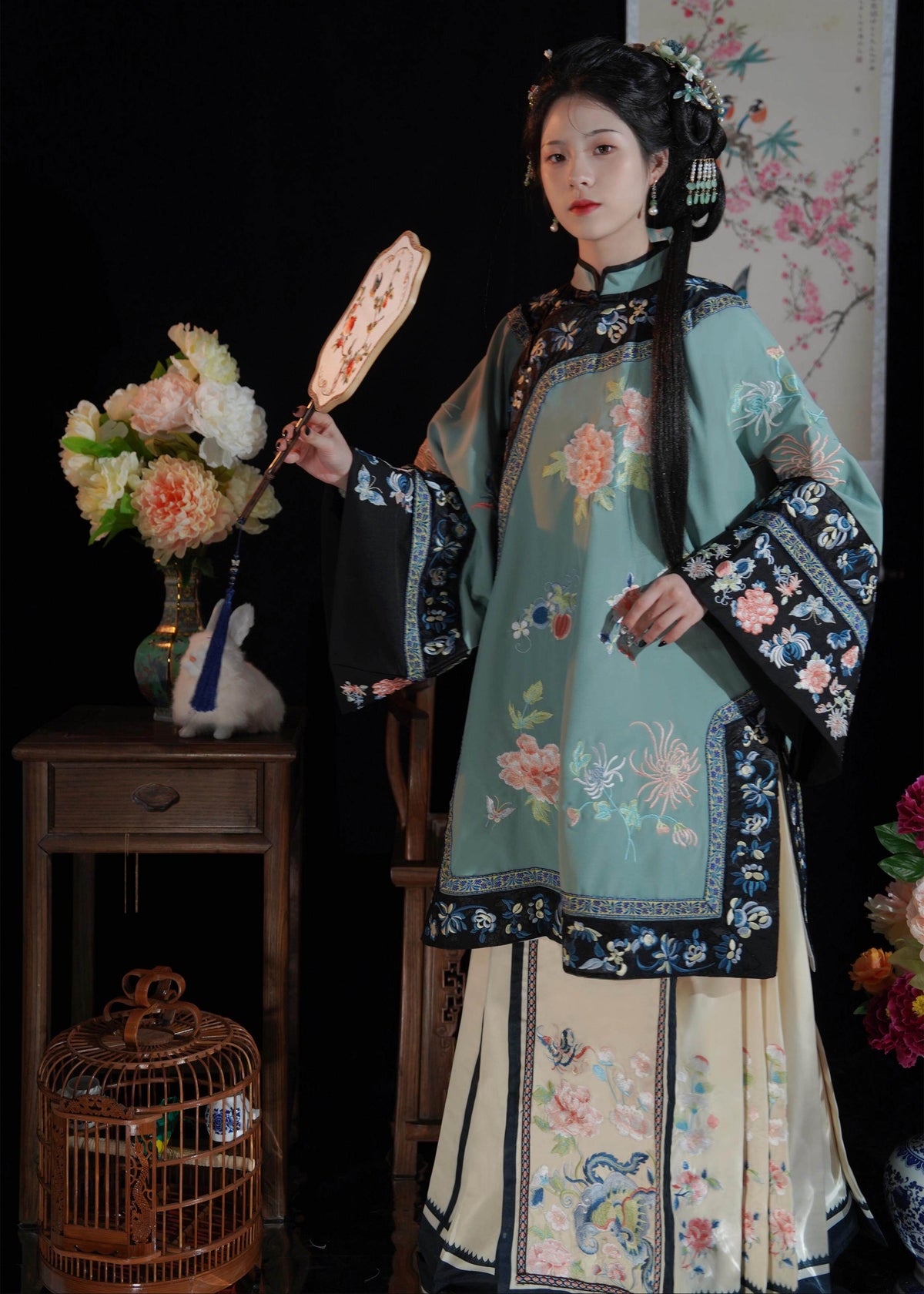 Luna Hazy | Vestido Hanfu Qing de dos piezas (胧月)