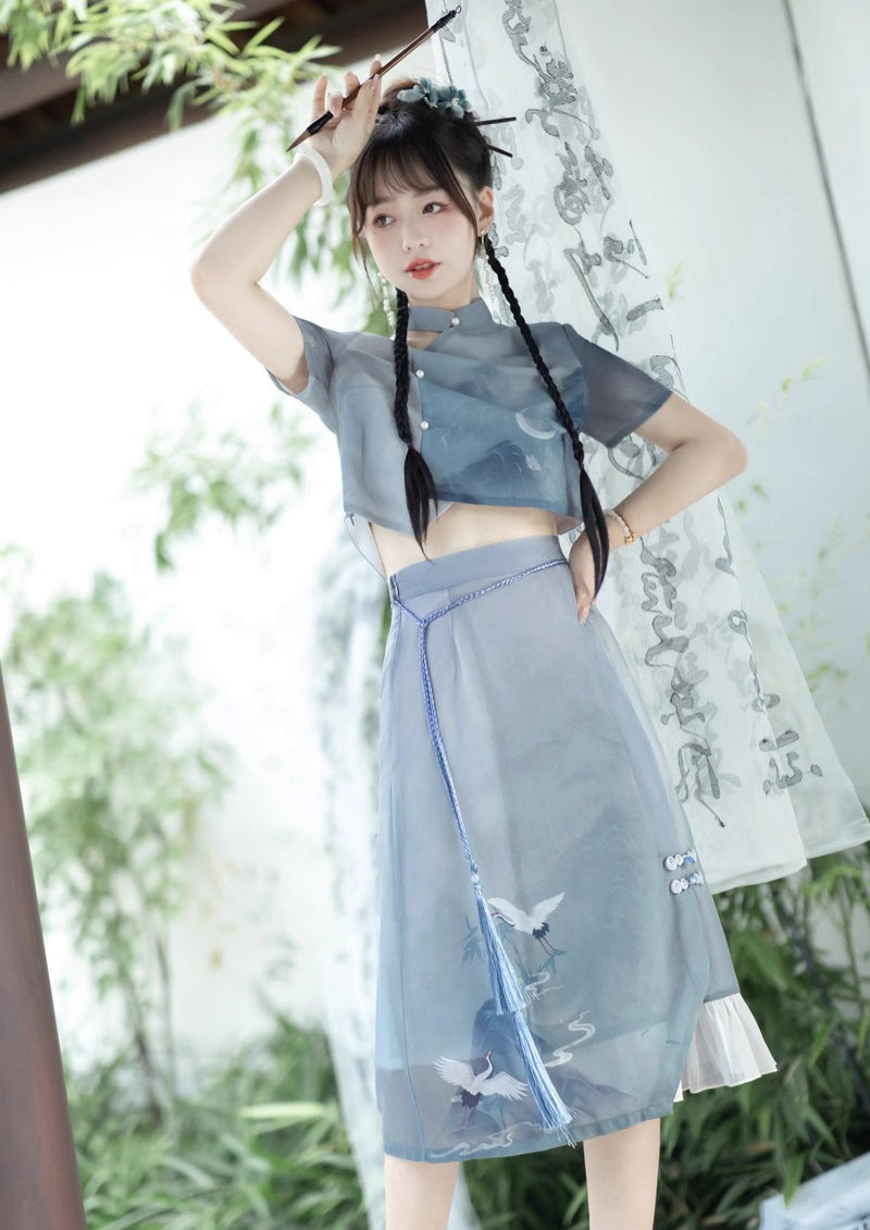 Crane | Modern Chinese Style Dress (鹤隐)