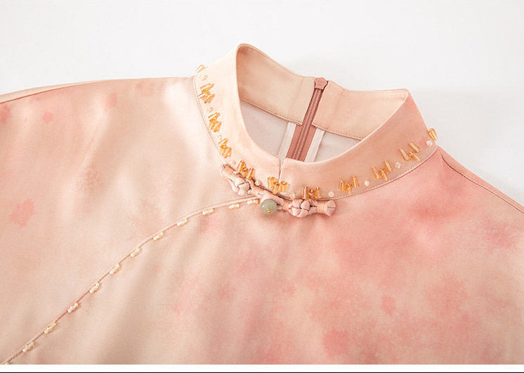 Mountain Shadow | Purple Gradient Modern Qipao (岫影)