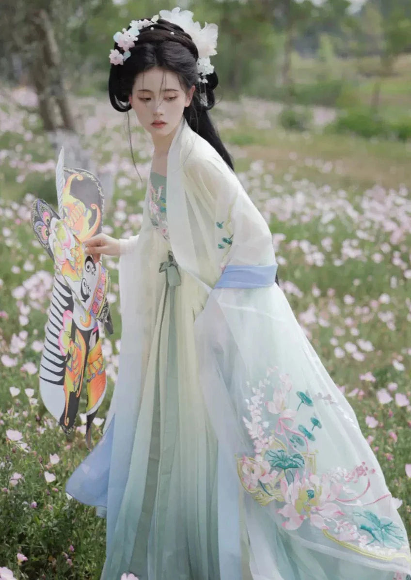 Lotus Fairy | 4-Pieces Embroidered Dress (青荷扶摇)