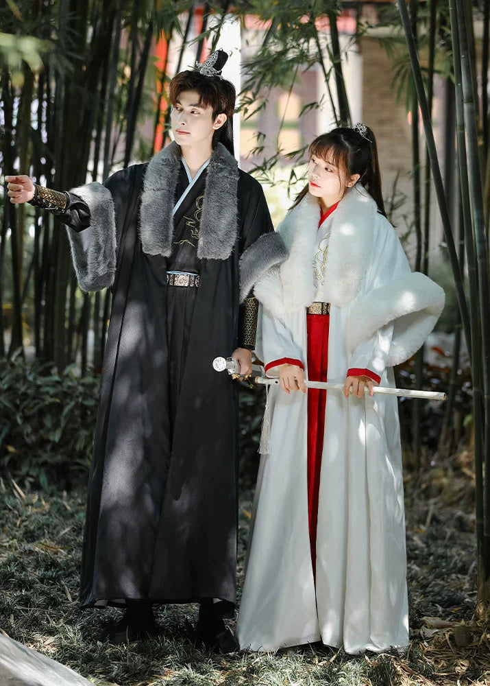 Black & White Knight | 4-Piece Unisex Couple Hanfu (黑白夜煞)