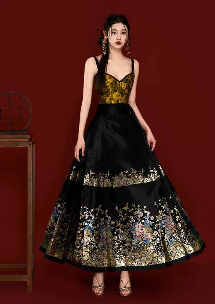 Queen B | 2-Pieces Modern MaMian Skirt Set (江山如画)