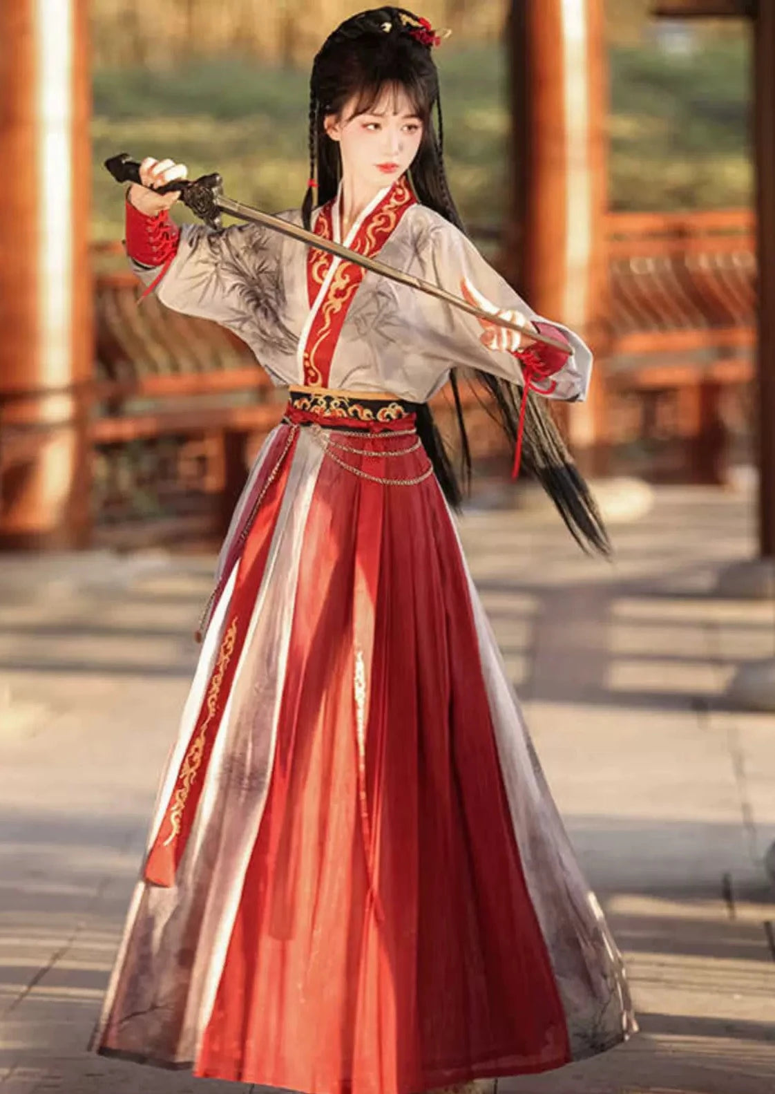 Incomparable | Conjunto Hanfu unisex de 6 piezas (绕指柔)
