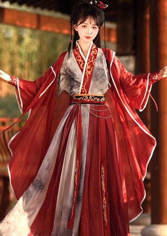 Incomparable | Conjunto Hanfu unisex de 6 piezas (绕指柔)