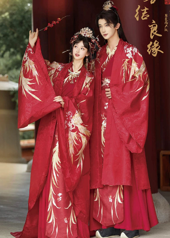 Crane Feathers | 3-Piece Wedding Hanfu (鹤羽红颜)