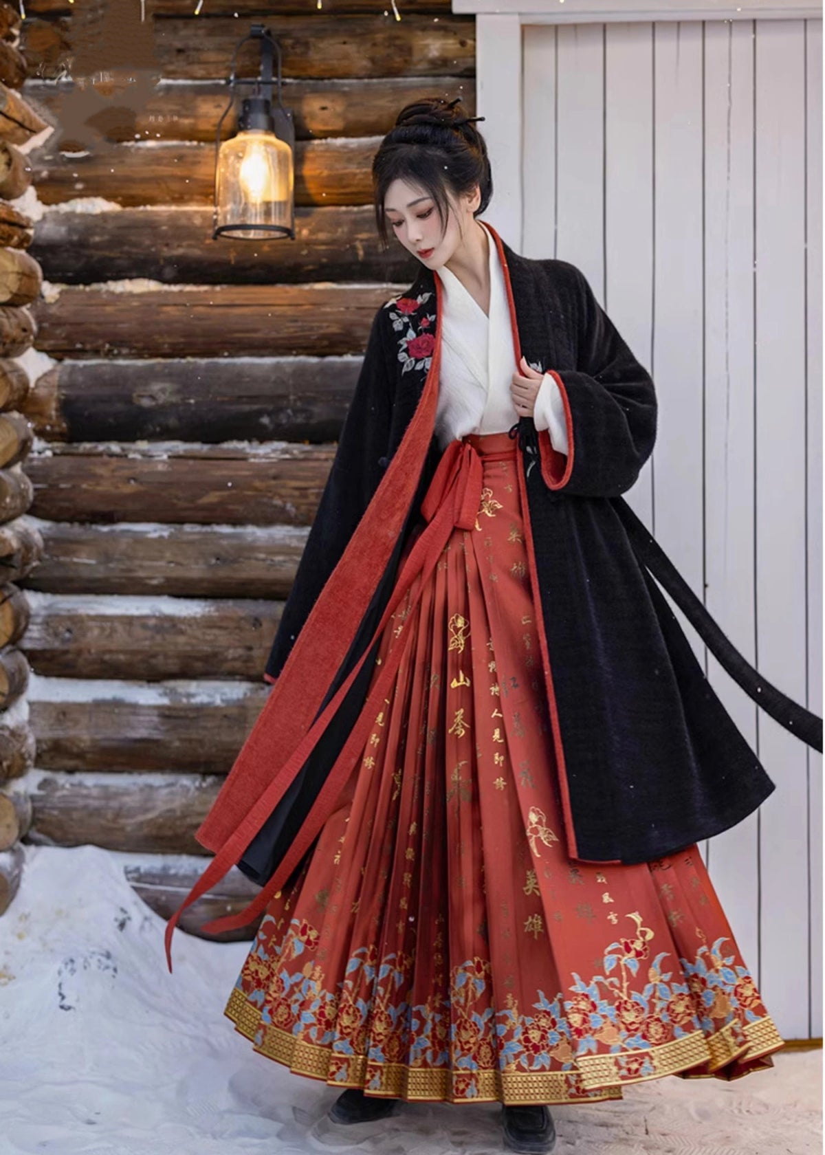 Winter Rose | 3-Piece Ma Mian Set (冬日朱砂痣)