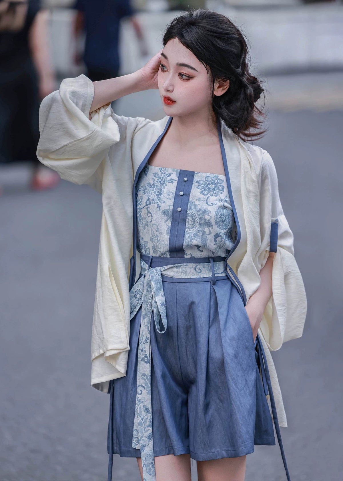 Azure | 3-piece Modern Shorts Set (空青)
