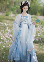 Lotus Fairy | 4-Pieces Embroidered Gown (青荷扶摇)