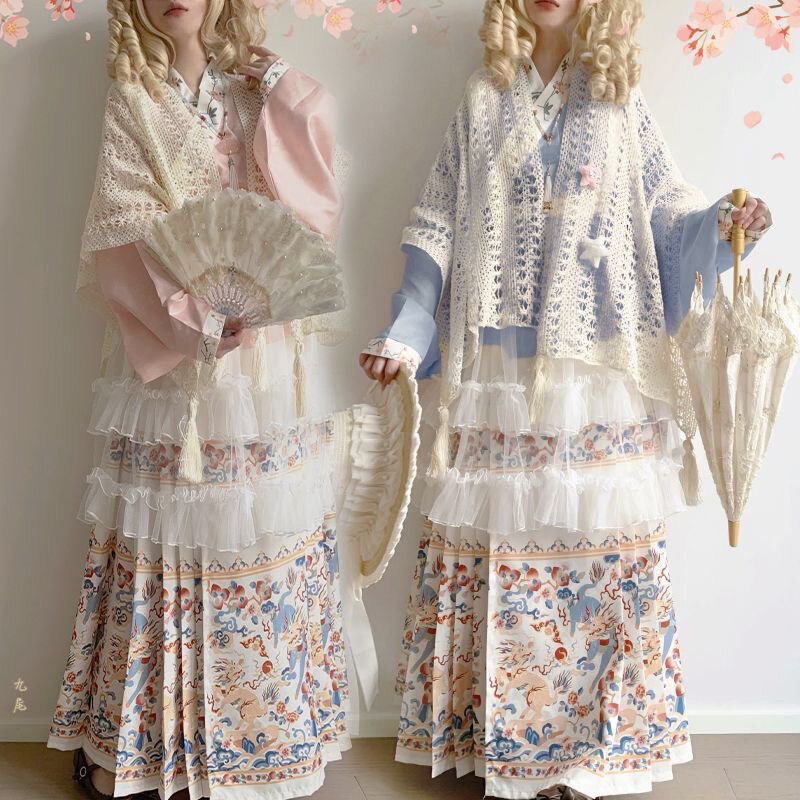 Sweet Petal | 4-Piece Plus Lolita Hanfu (甜瓣)