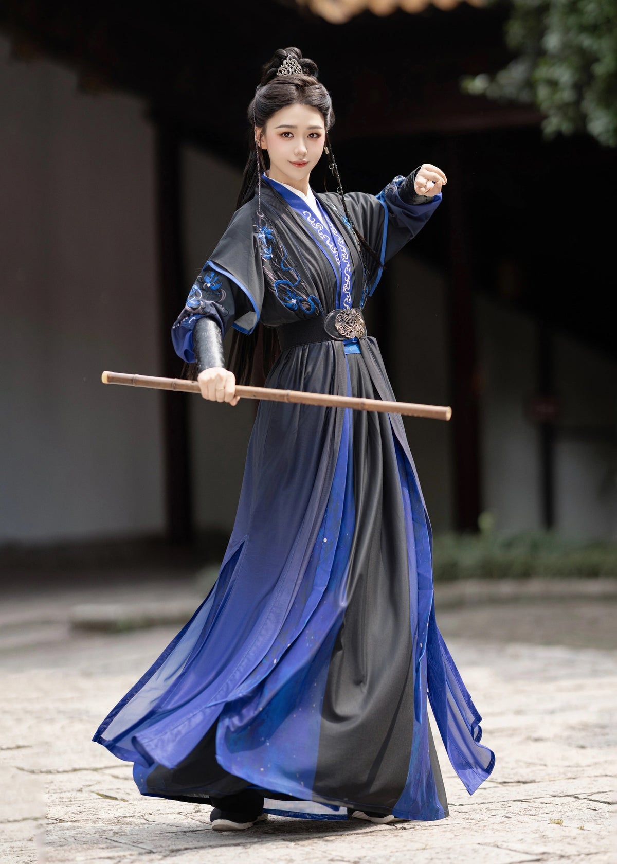 Polvo rojo | Conjunto Hanfu unisex de 5 piezas (红尘赋)