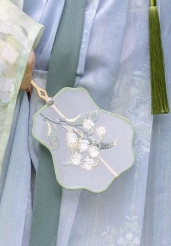 Valley Lily | 4-Colors Embroidered Fan