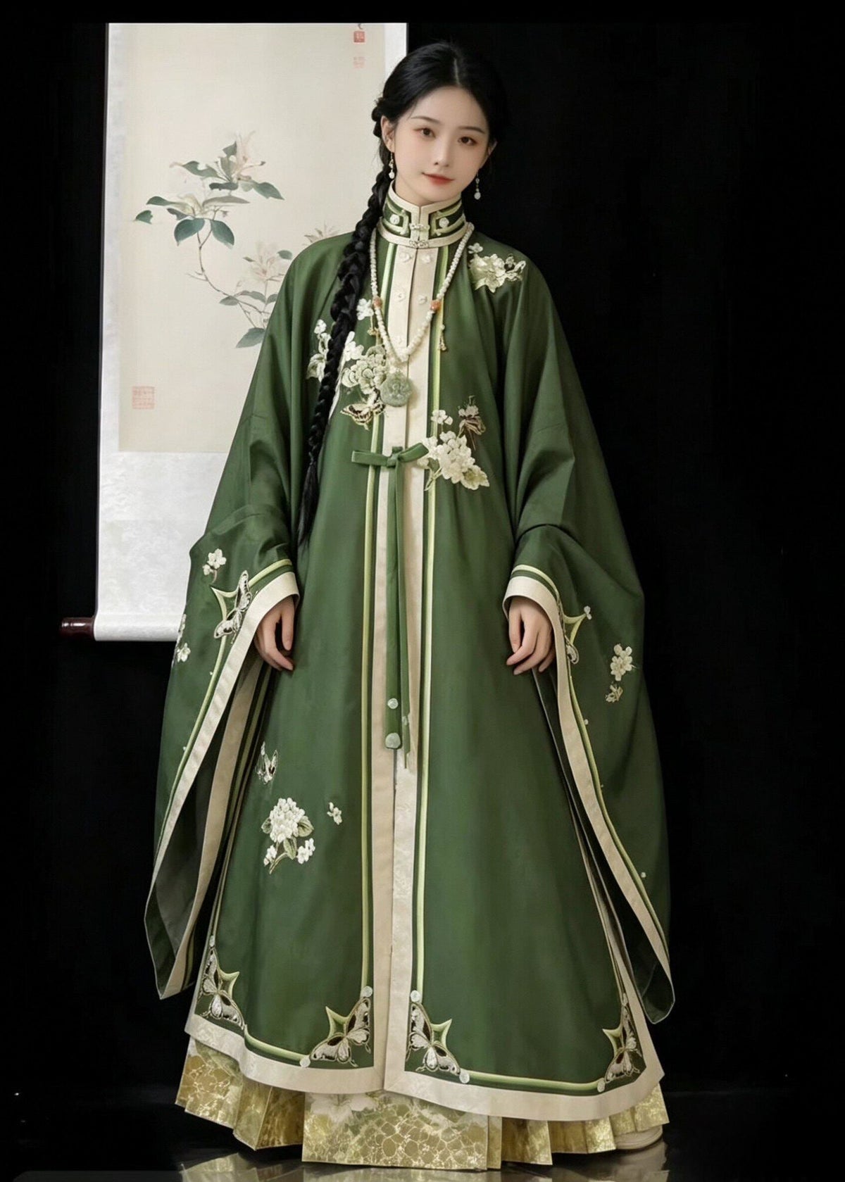 Butterfly Dance | 2-Piece Embroidered Plus Set (花间游蝶)