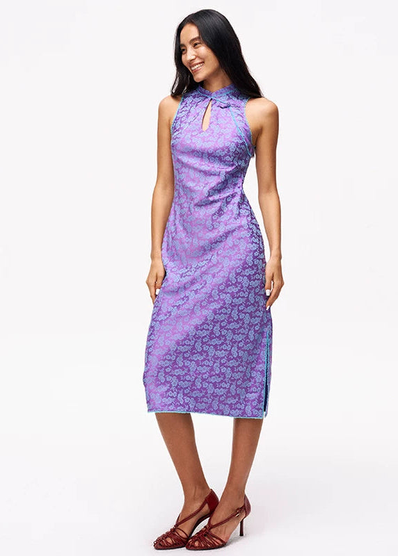 Radiant Blossom | Modern Midi Qipao Dress (夭夭其华)