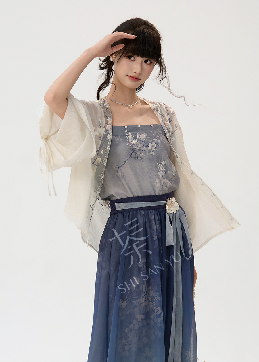 Magnolia Vase | 3-Piece Summer Modern Chinese Style Pants Set (玉兰瓶)