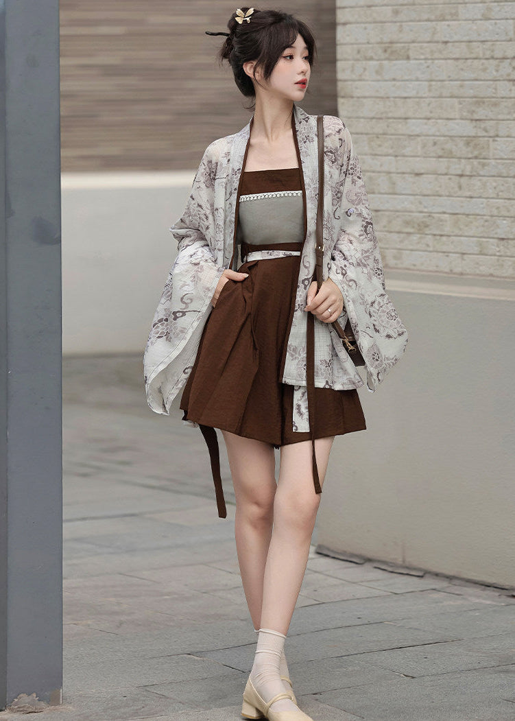 Mediados de verano | Hanfu de 3 piezas más (半夏)