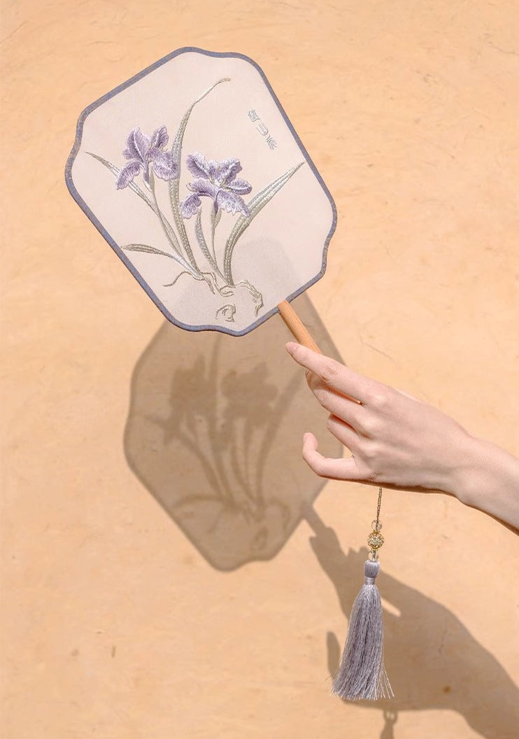 Valley Lily | 4-Colors Embroidered Fan