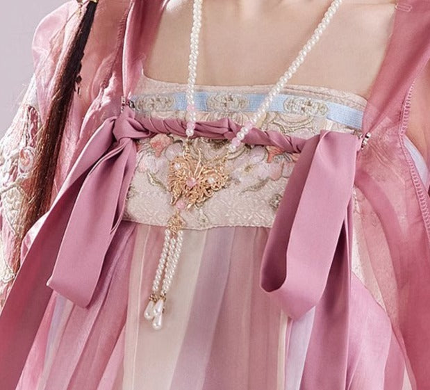 Peach Blossom | 3-Pieces Embroidered Hanfu (云鬓花颜)