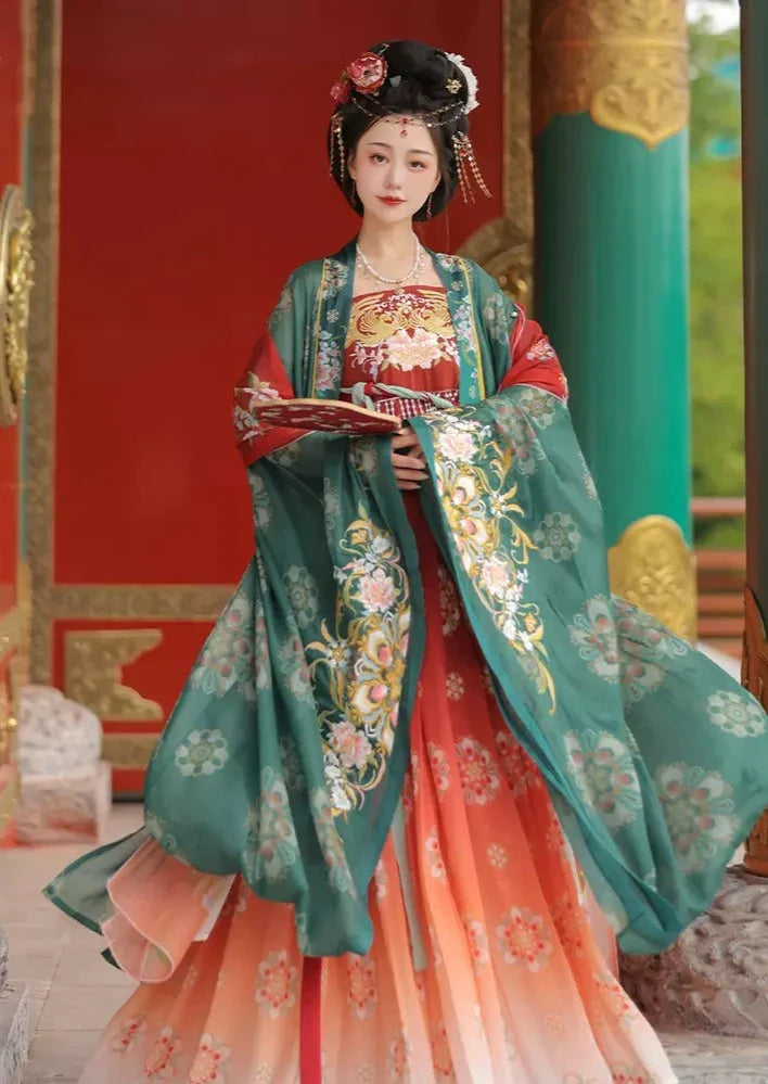 Tang Palace | 3-Pieces Embroidered Hanfu (唐宫花色)