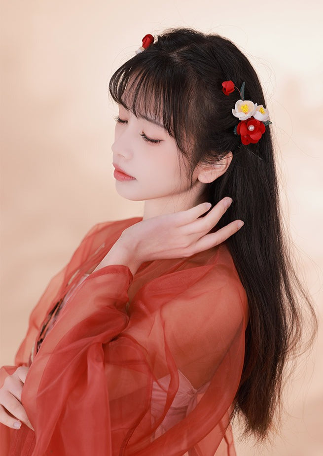 Camellia | 2 Pcs Flowers Hairclips (茶醾)