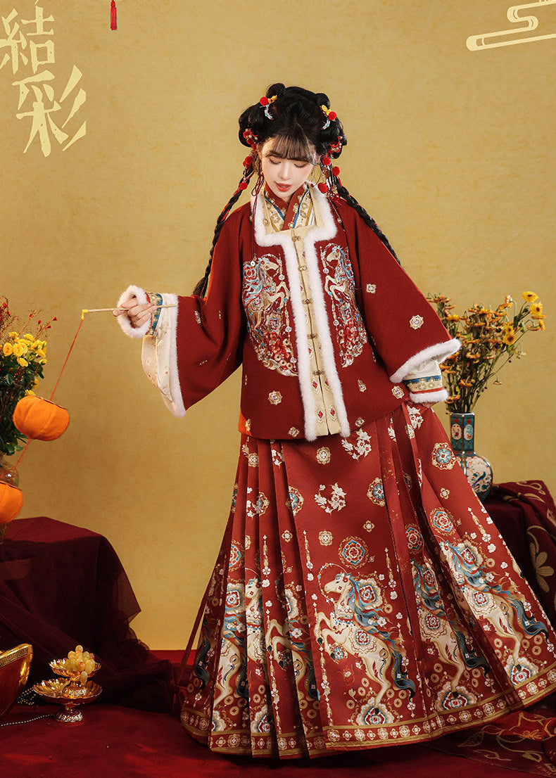 Celestial Steed | 3-Piece 2026 New Year Ming Hanfu (天马贺岁)