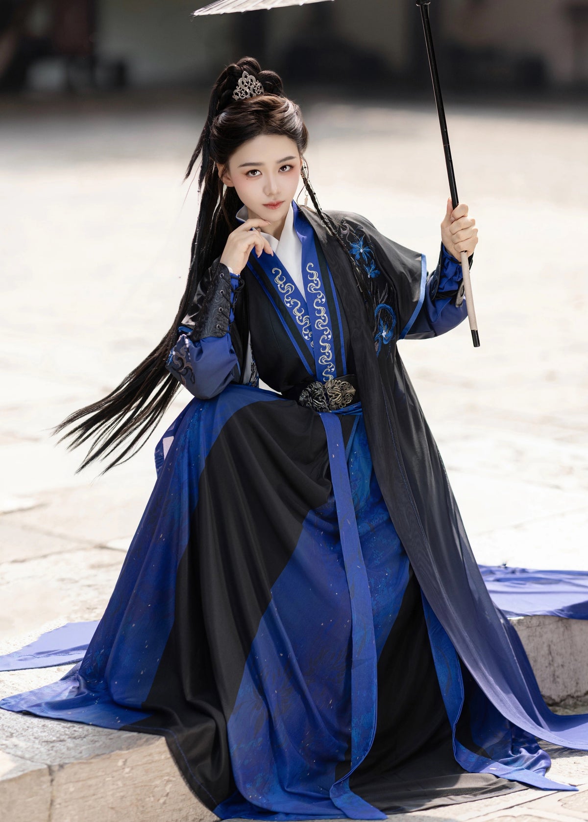 Polvo rojo | Conjunto Hanfu unisex de 5 piezas (红尘赋)